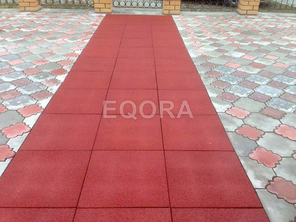 Резиновое покрытие для двора частного дома из резиновой крошки в Раменском