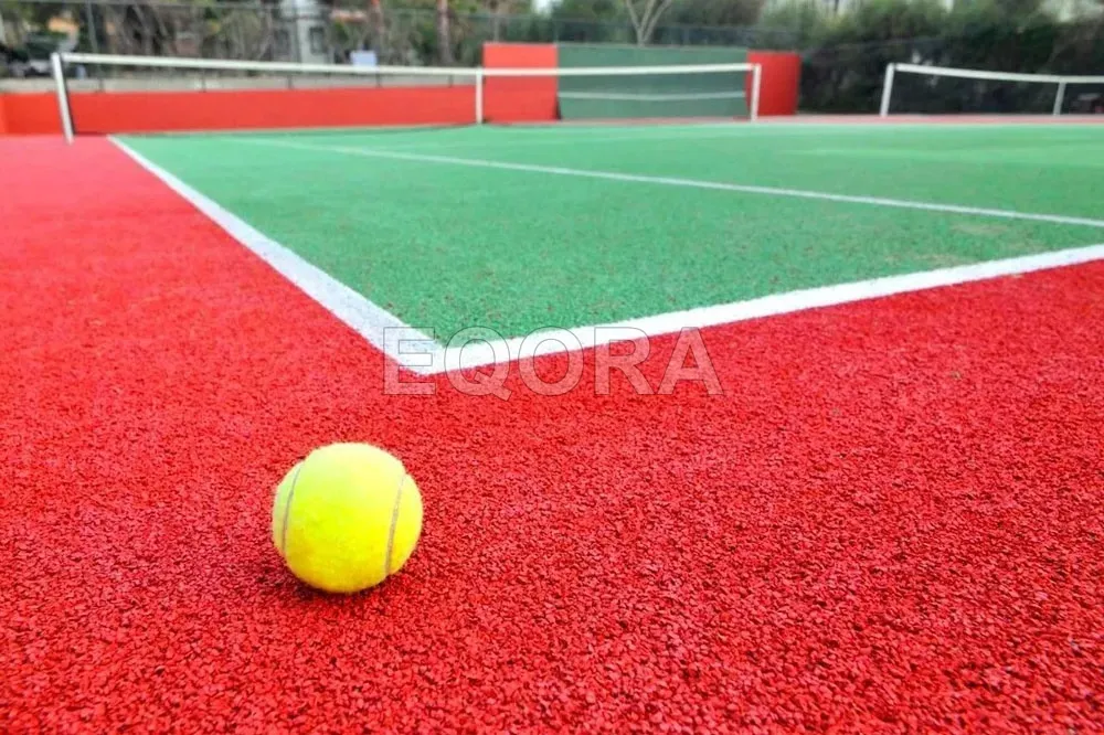 Бесшовное покрытие из резиновой крошки для теннисного корта в Раменском