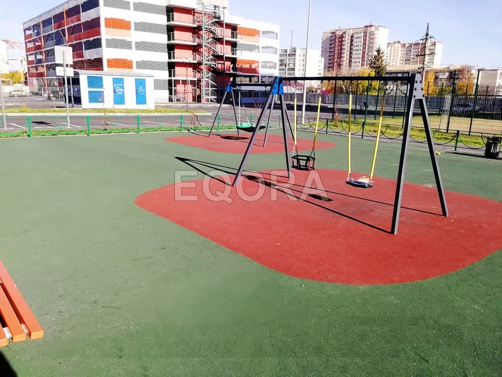Резиновое покрытие на площадках в Раменском